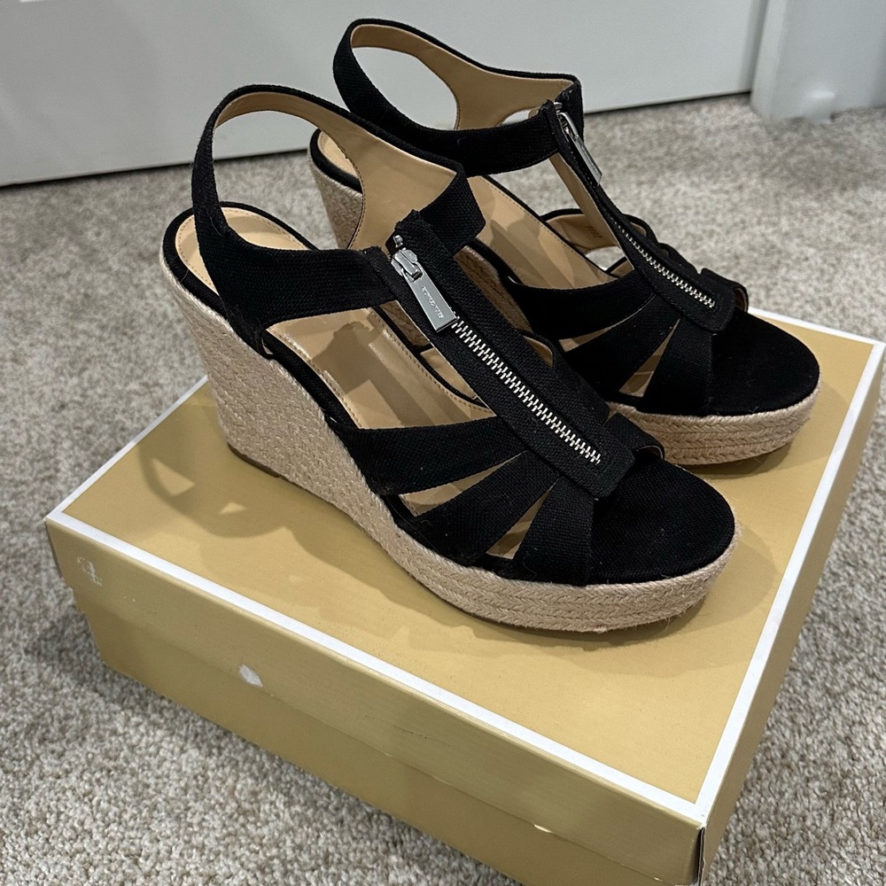 Michael Kors Berkeley Canvas Zipper Espadrille We… - image 5